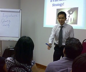 Jacky Lim in a NLP Training